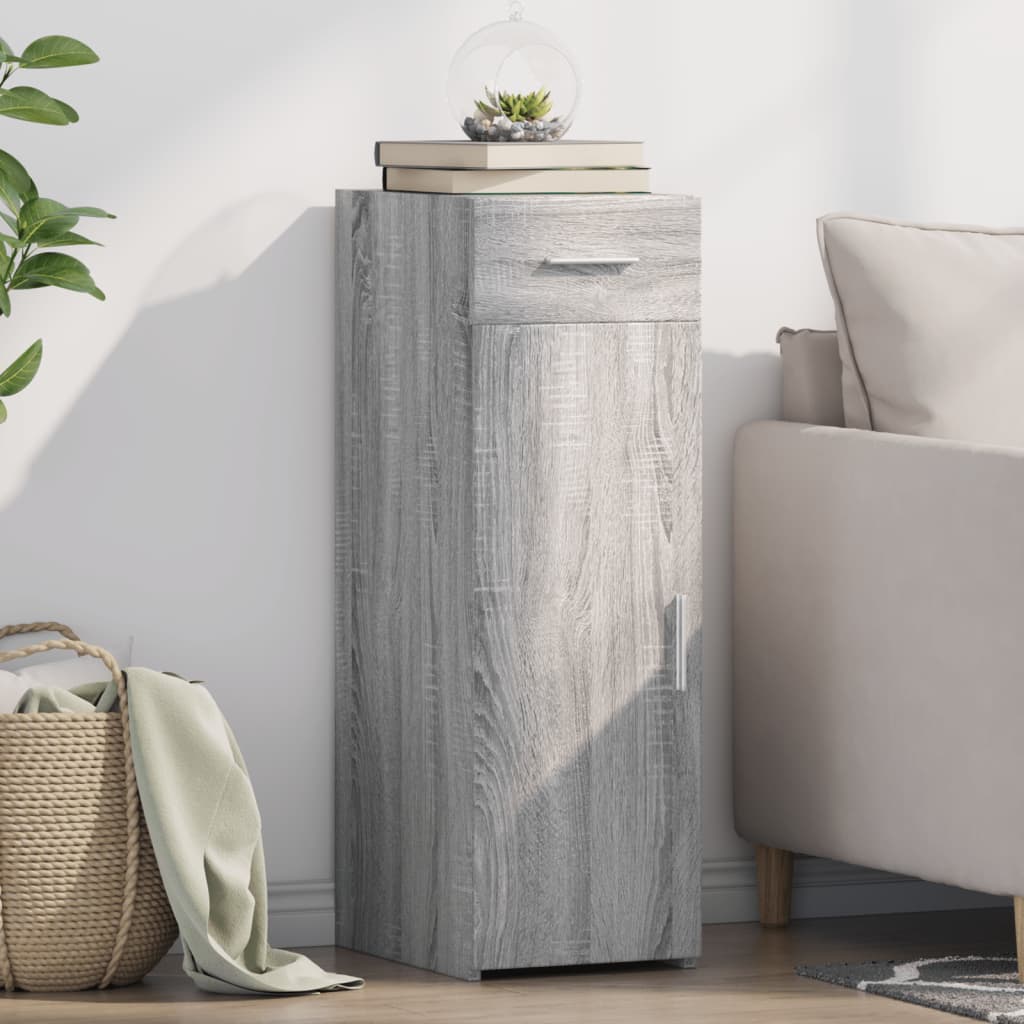 Komoda boja sivog hrasta sonome 30x42,5x93 cm konstruirano drvo