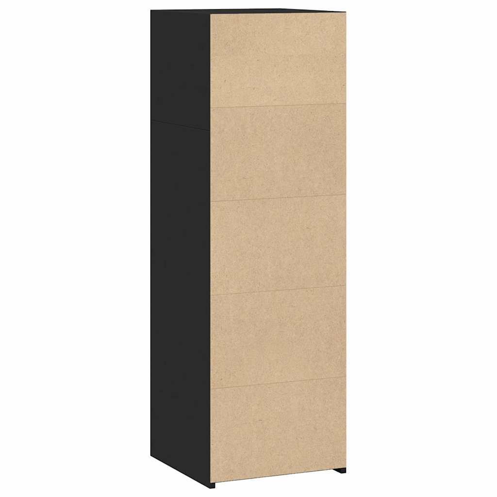Visoka komoda crna 40x41x124 cm od konstruiranog drva