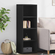 Visoka komoda crna 40x41x124 cm od konstruiranog drva