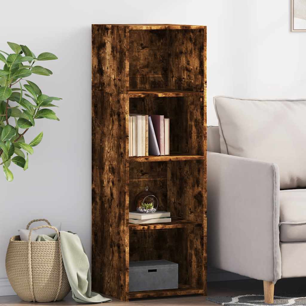 Visoka komoda dimljeni hrast 40x41x124 cm od konstruiranog drva