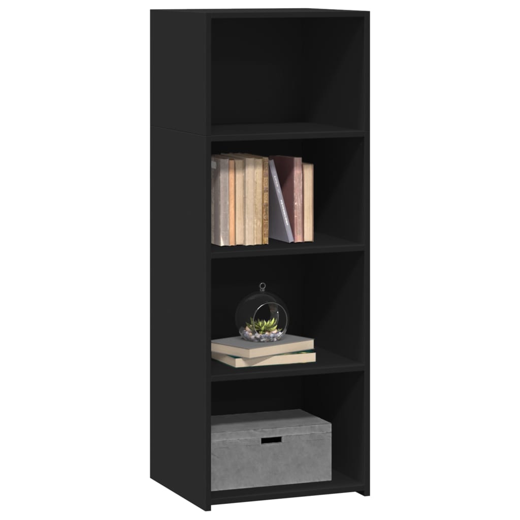 Visoka komoda crna 40x41x124 cm od konstruiranog drva