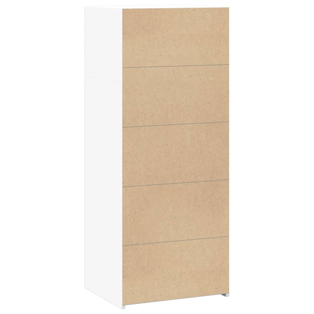 Visoka komoda bijela 50 x 41 x 124 cm od konstruiranog drva