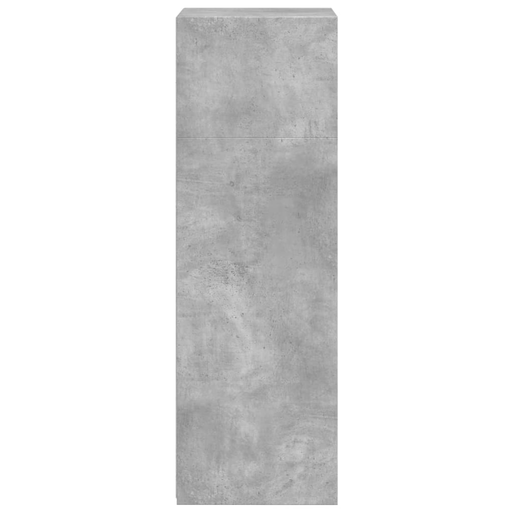 Visoka komoda siva boja betona 50x41x124 cm konstruirano drvo