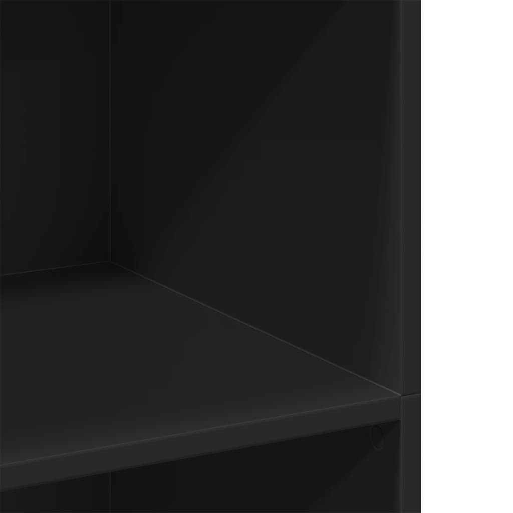 Visoka komoda crna 70 x 41 x 124 cm od konstruiranog drva