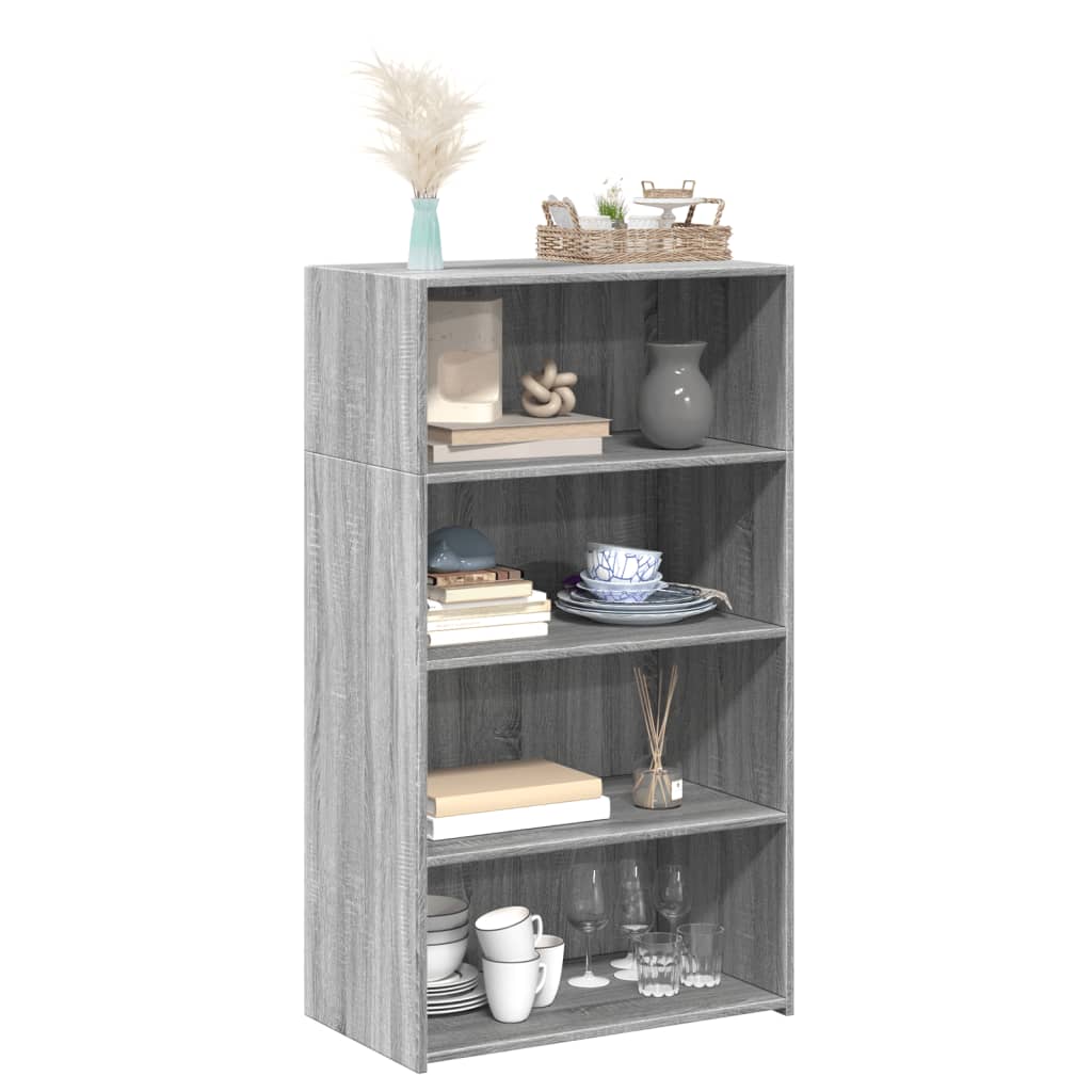 Visoka komoda boje hrasta 70 x 41 x 124 cm konstruirano drvo