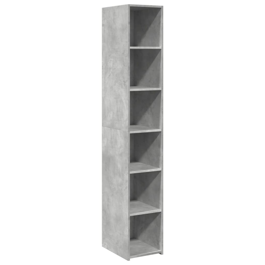 Visoka komoda boje betona 30x41x185 cm od konstruiranog drva