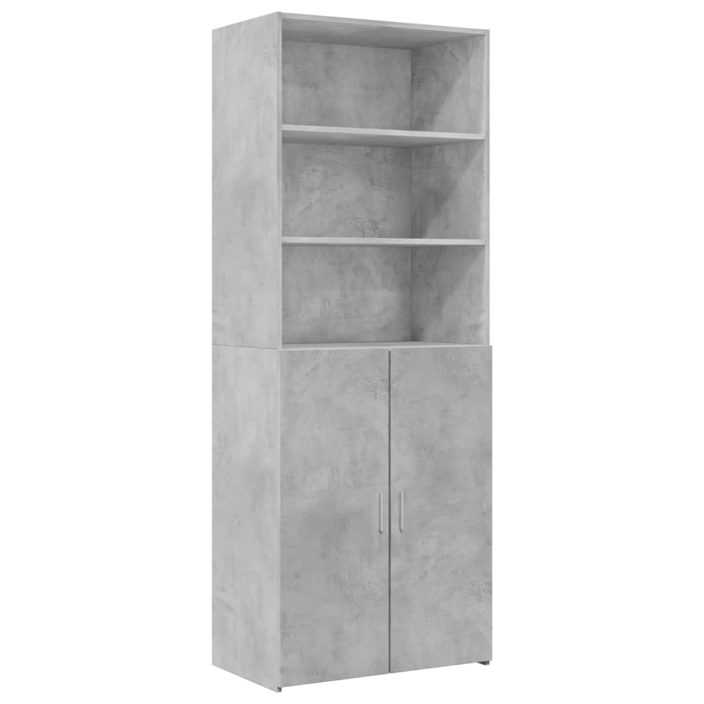 Ormarić za pohranu boja betona 70x42,5x225 cm konstruirano drvo