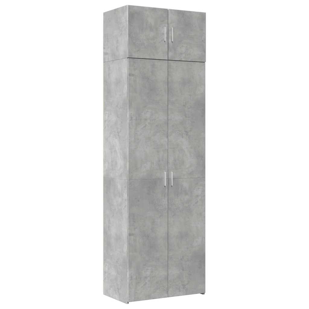 Ormarić za pohranu boja betona 70x42,5x225 cm konstruirano drvo