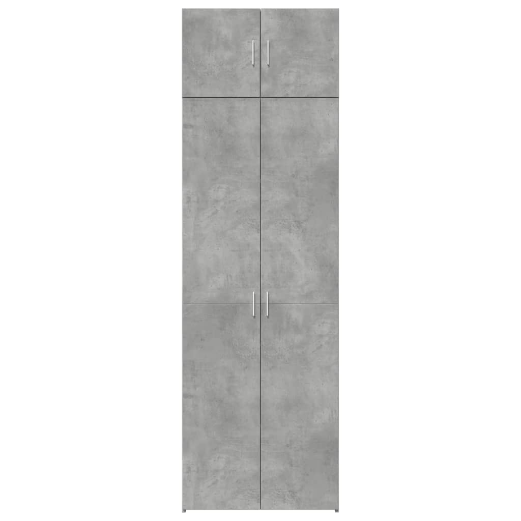 Ormarić za pohranu boja betona 70x42,5x225 cm konstruirano drvo