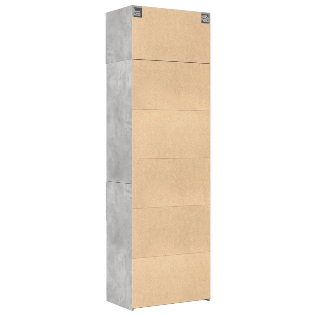 Ormarić za pohranu boja betona 70x42,5x225 cm konstruirano drvo