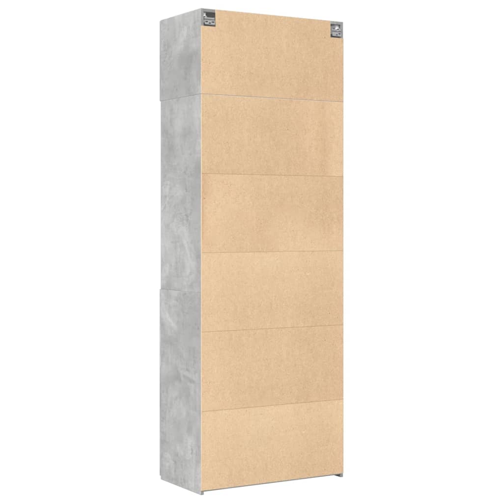 Ormarić za pohranu boja betona 80x42,5x225 cm konstruirano drvo