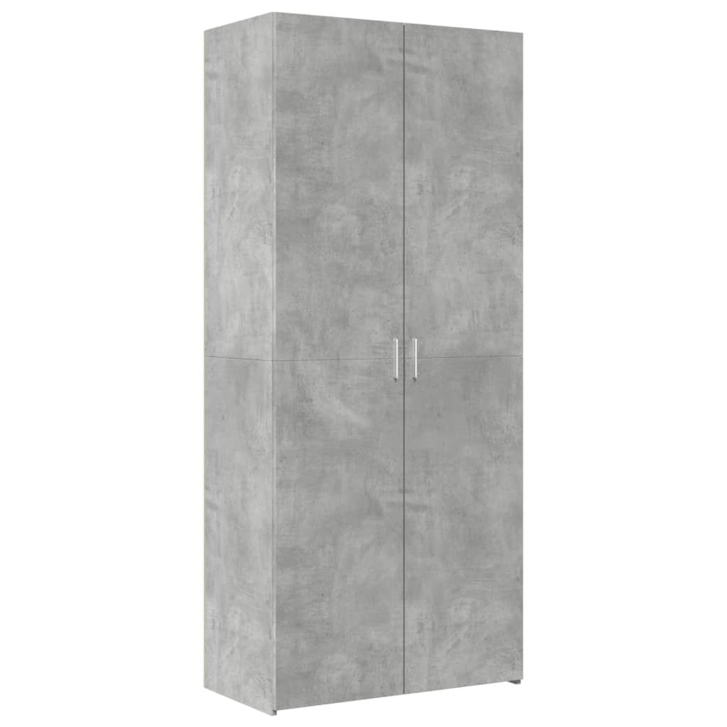 Ormarić za pohranu boja betona 80x42,5x225 cm konstruirano drvo