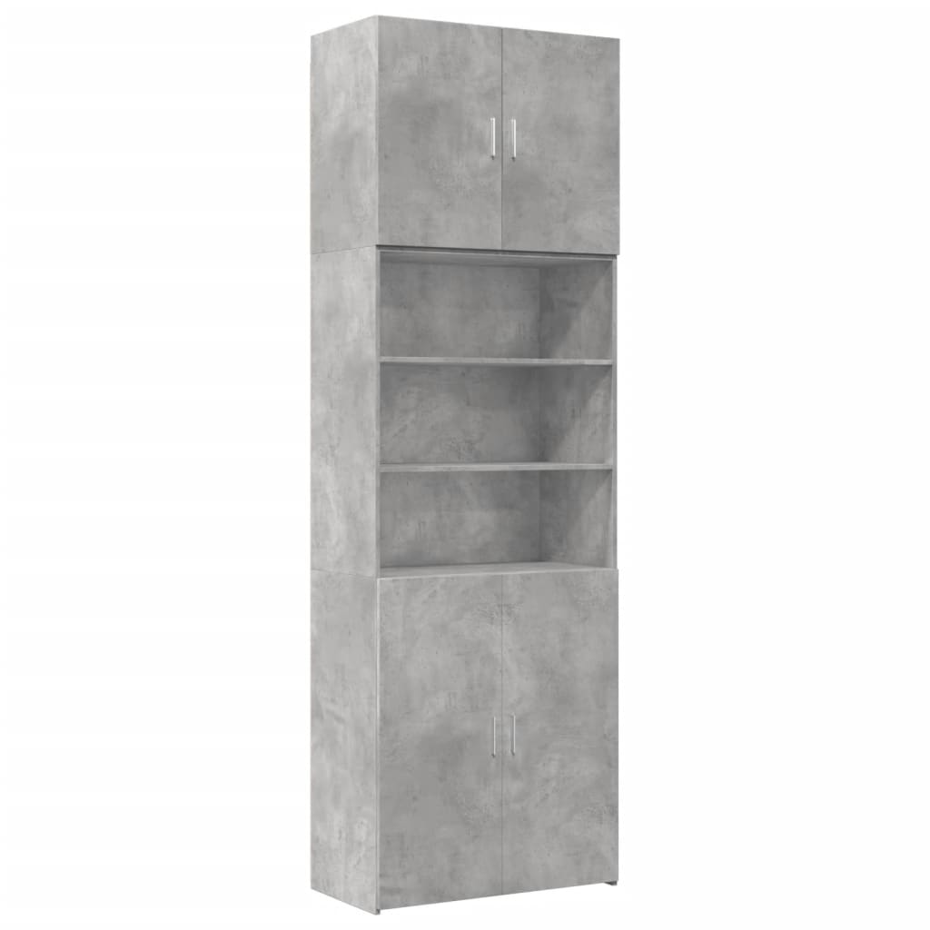 Visoka komoda boje betona 80x42,5x249 cm od konstruiranog drva