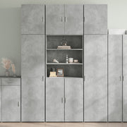 Visoka komoda boje betona 80x42,5x249 cm od konstruiranog drva