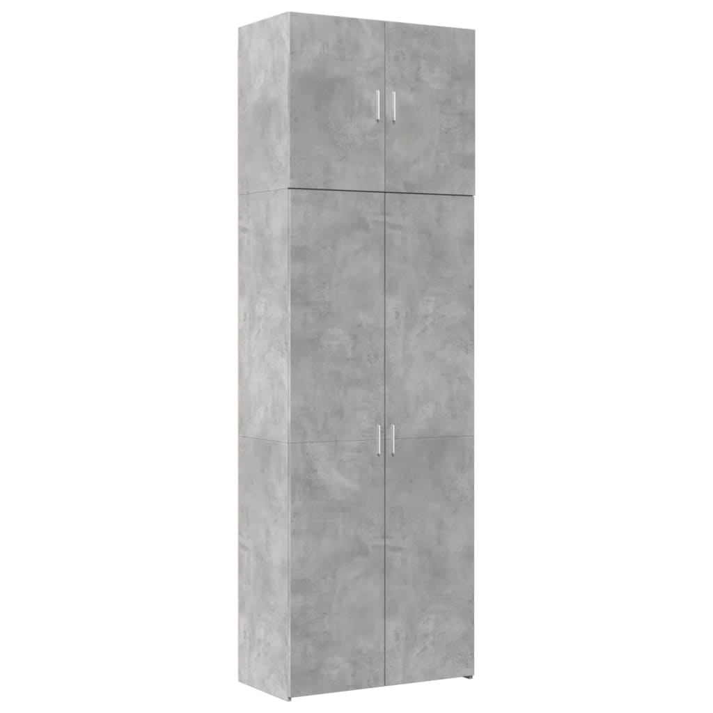 Visoka komoda boje betona 80x42,5x249 cm od konstruiranog drva