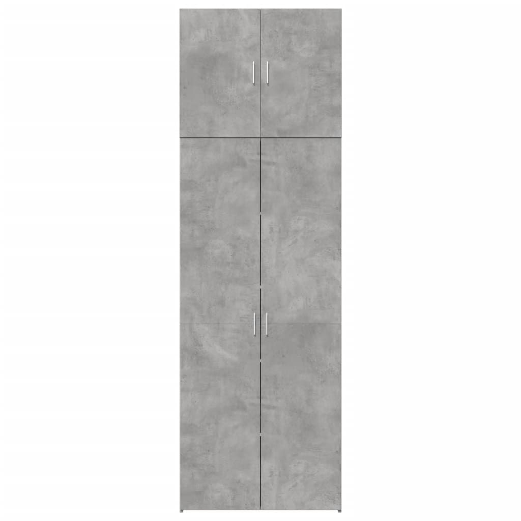 Visoka komoda boje betona 80x42,5x249 cm od konstruiranog drva