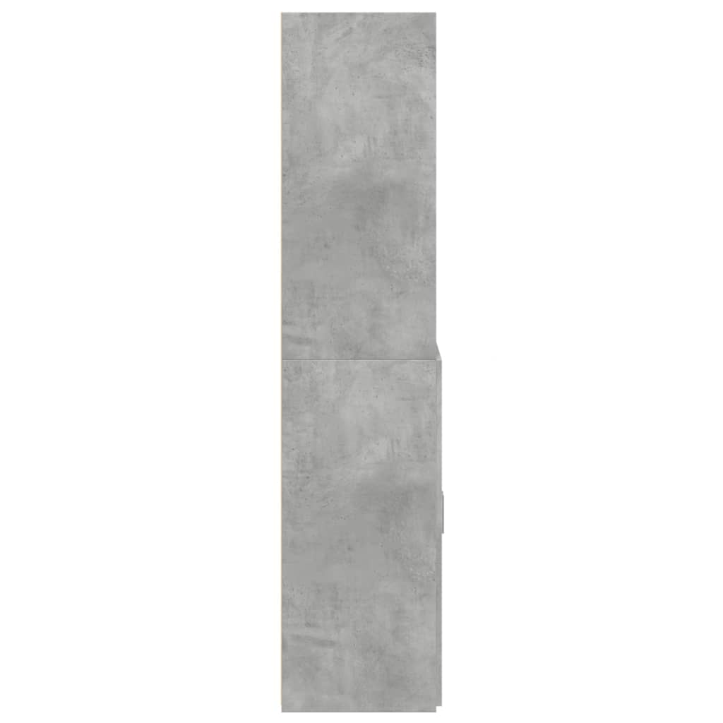 Visoka komoda boja betona 70x42,5x185 cm od konstruiranog drva