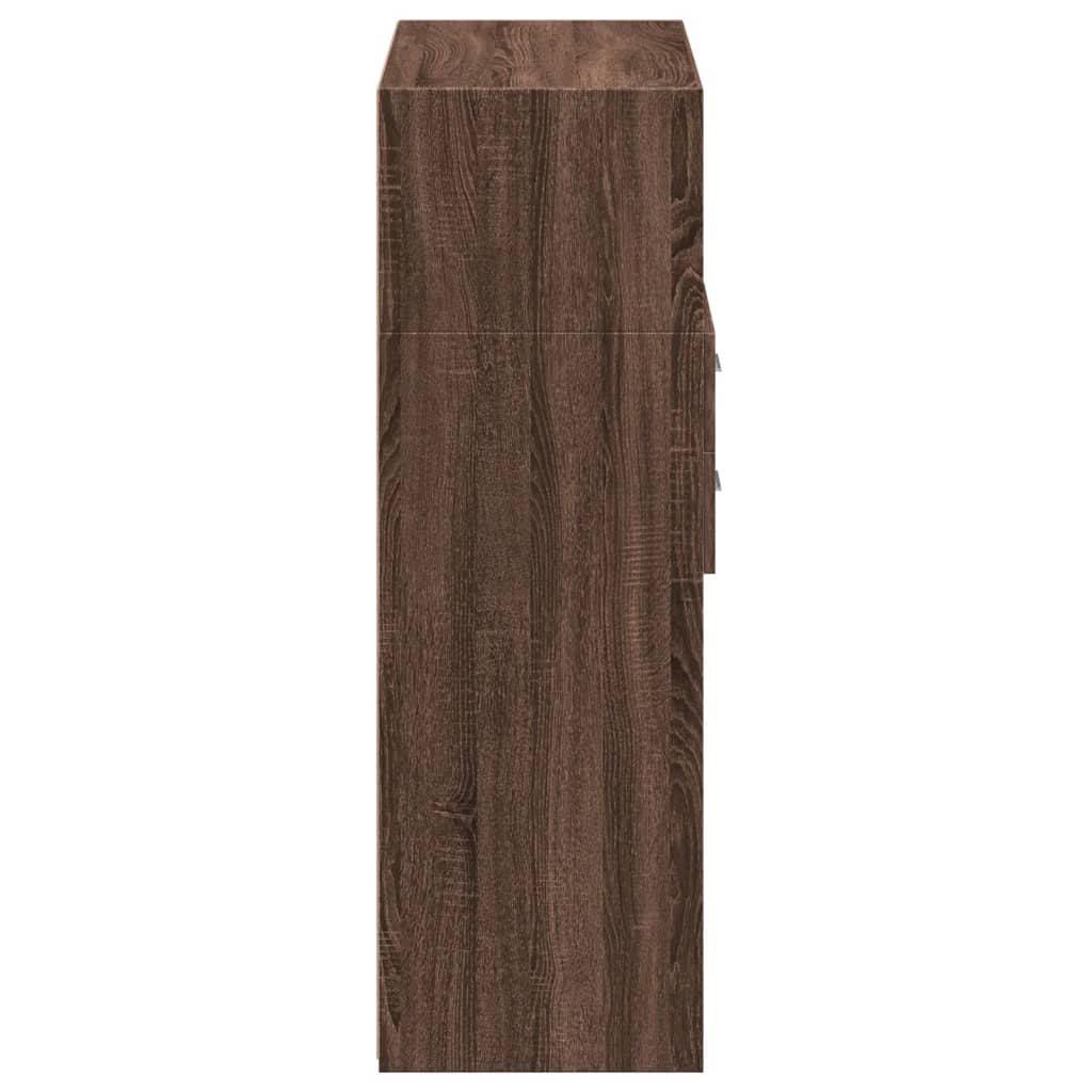 Visoka komoda boja hrasta 80 x 42,5 x 124 cm konstruirano drvo