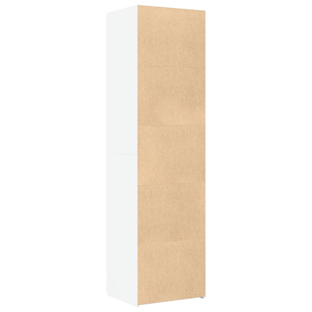 Visoka komoda bijela 50x42,5x185 cm od konstruiranog drva