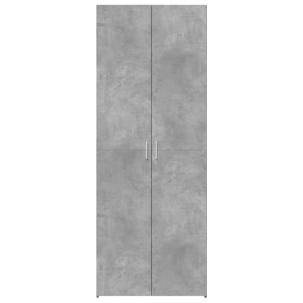 Visoka komoda boja betona 70x42,5x185 cm od konstruiranog drva