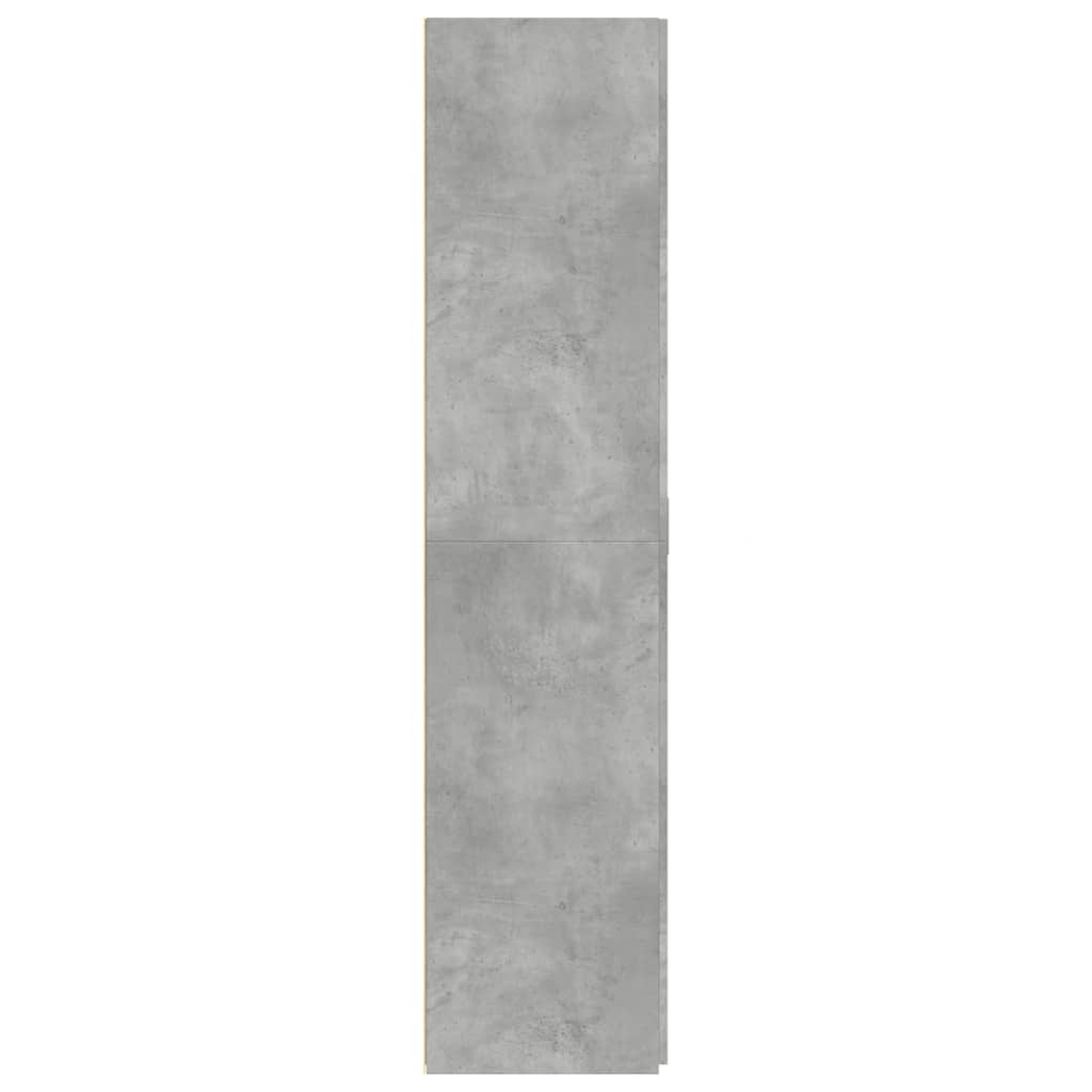 Visoka komoda boja betona 70x42,5x185 cm od konstruiranog drva