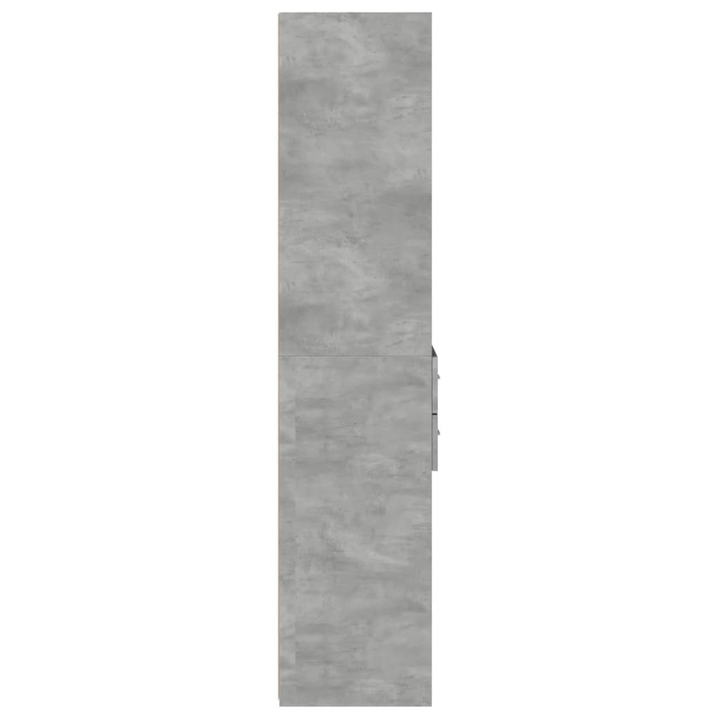 Visoka komoda siva betona 45x42,5x185 cm od konstruiranog drva