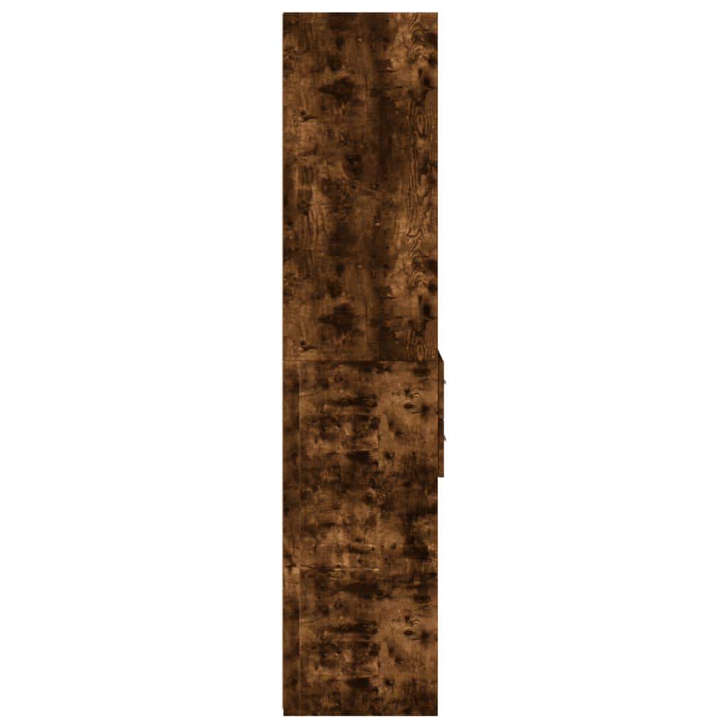 Visoka komoda dimljeni hrast 45x42,5x185 cm konstruirano drvo