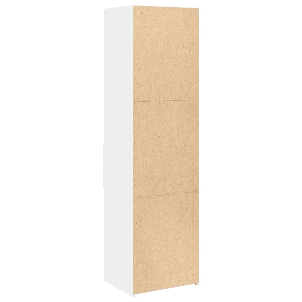 Visoka komoda bijela 50x42,5x185 cm od konstruiranog drva