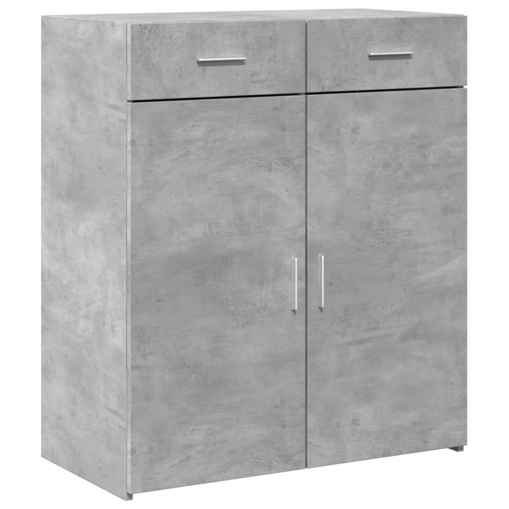 Komoda siva boja betona 80 x 42,5 x 93 cm od konstruiranog drva
