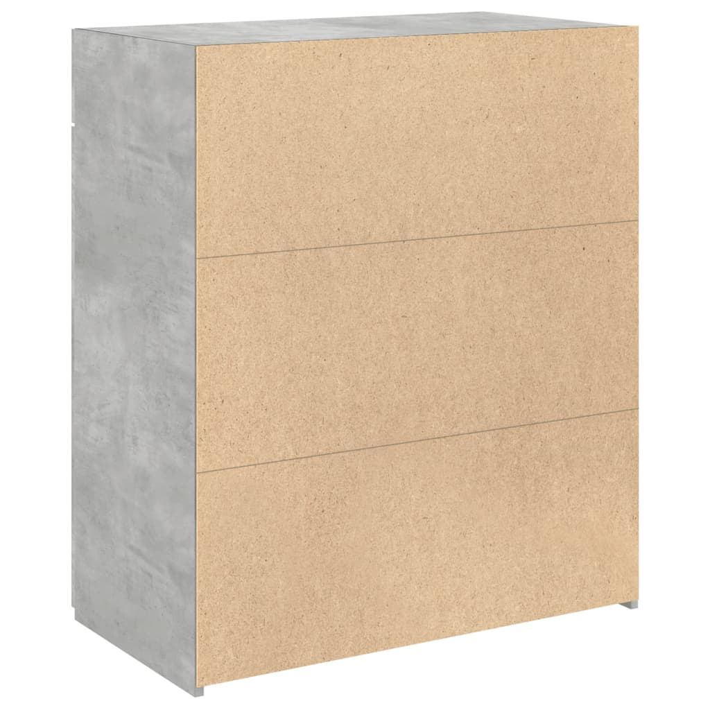 Komoda siva boja betona 80 x 42,5 x 93 cm od konstruiranog drva