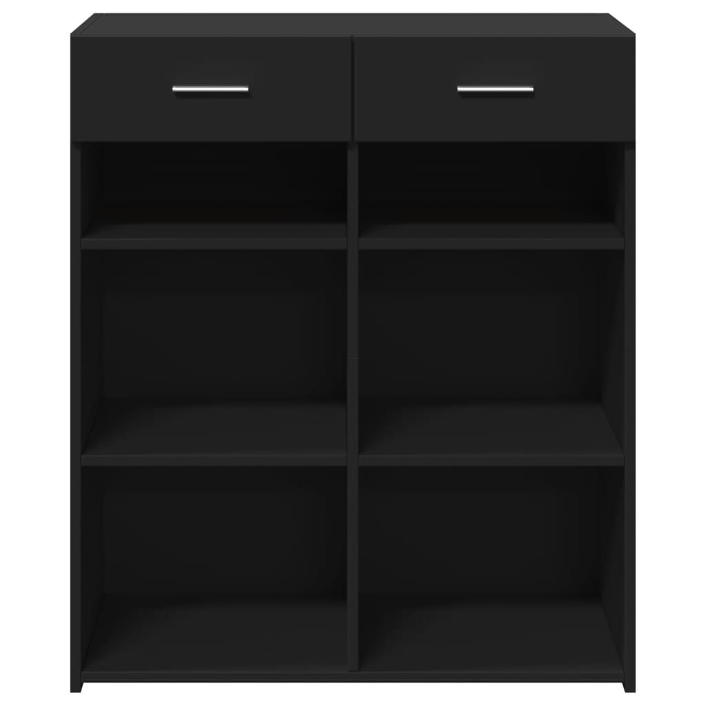 Komoda crna 80x42,5x93 cm od konstruiranog drva