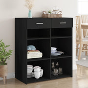 Komoda crna 80x42,5x93 cm od konstruiranog drva