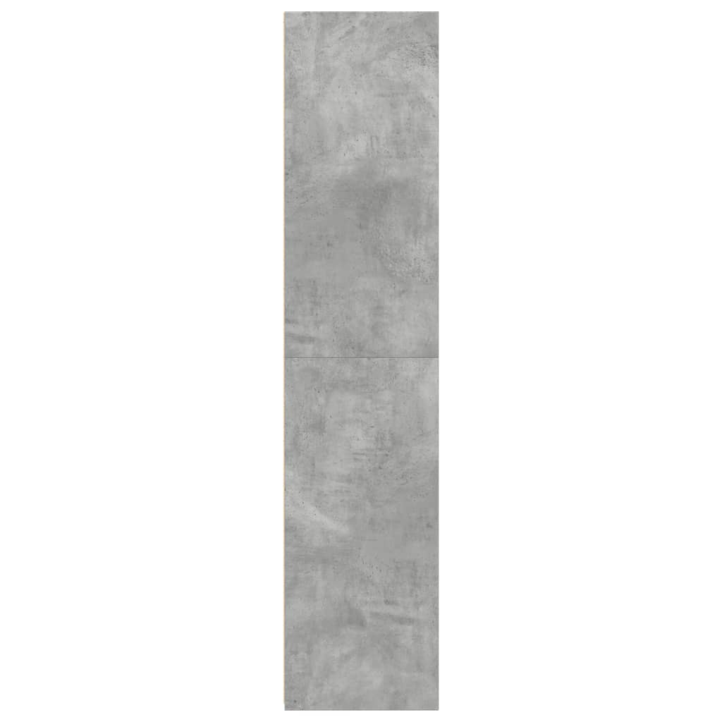 Visoka komoda siva boja betona 40x41x185 cm konstruirano drvo