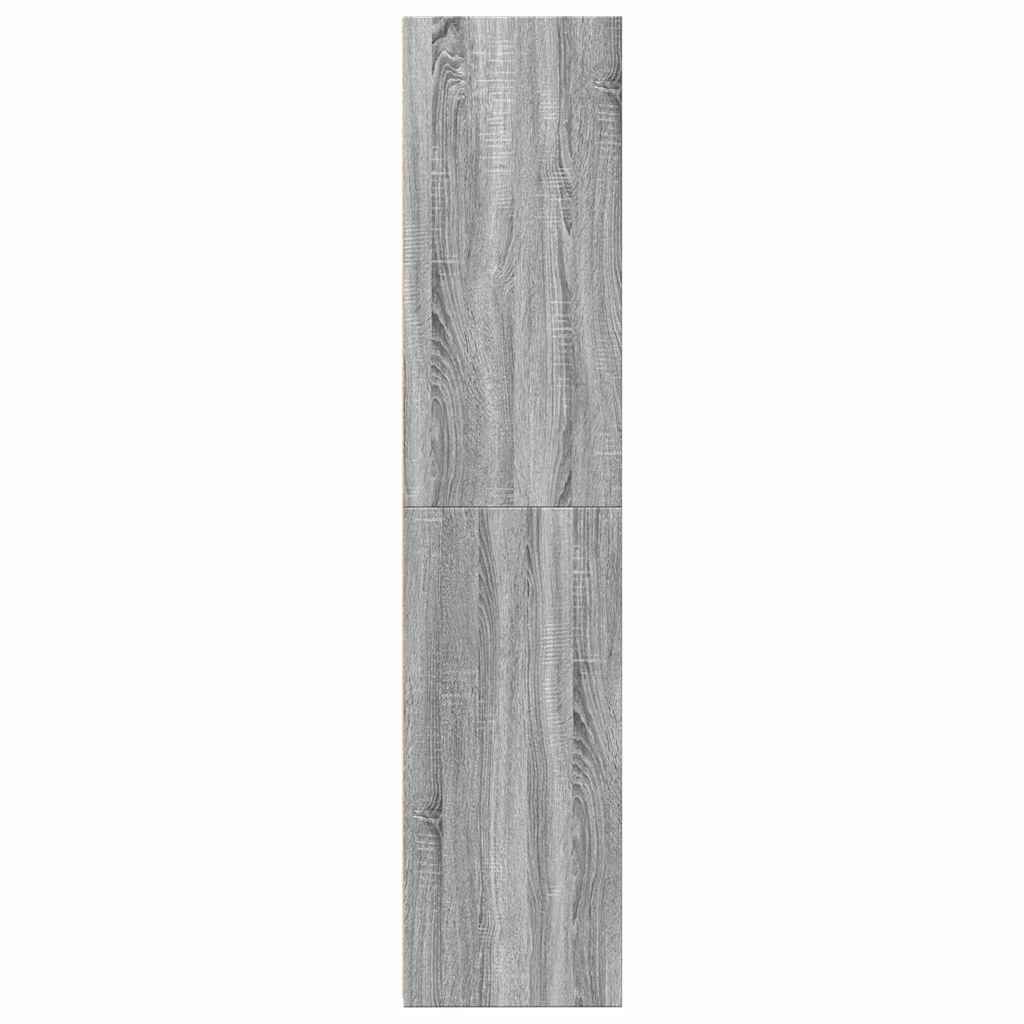 Visoka komoda siva boja hrasta 40x41x185 cm konstruirano drvo