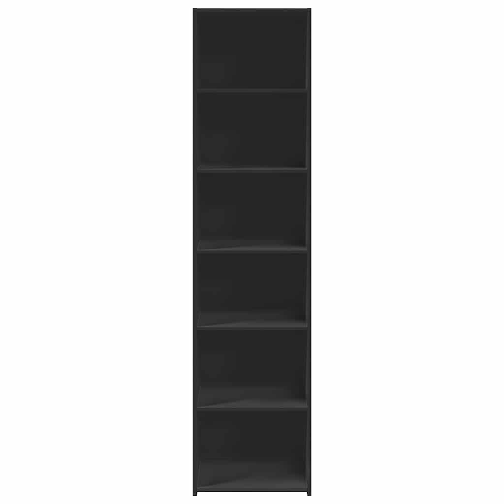 Visoka komoda crna 45 x 41 x 185 cm od konstruiranog drva