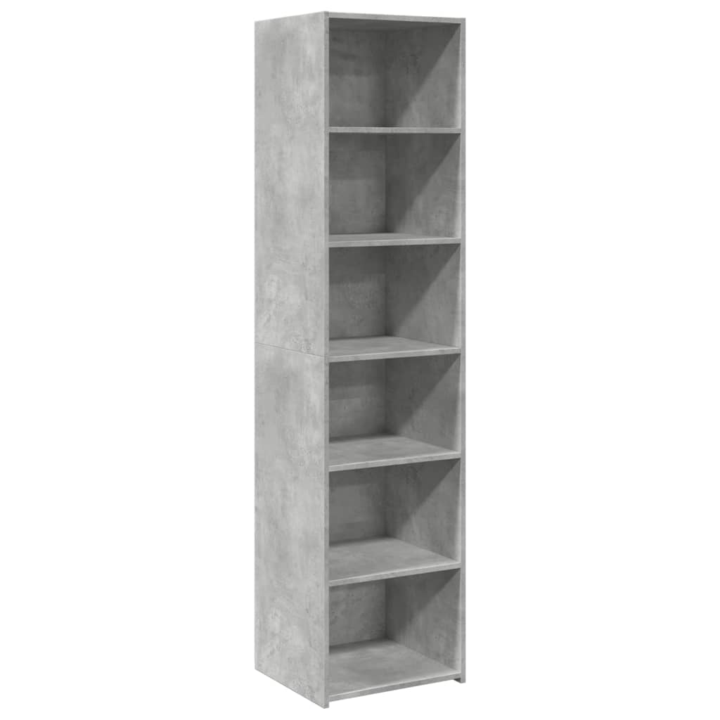 Visoka komoda siva boja betona 45x41x185 cm konstruirano drvo