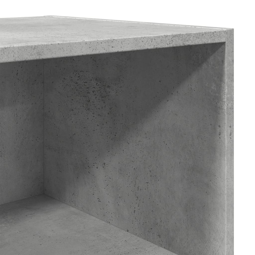 Visoka komoda siva boja betona 45x41x185 cm konstruirano drvo