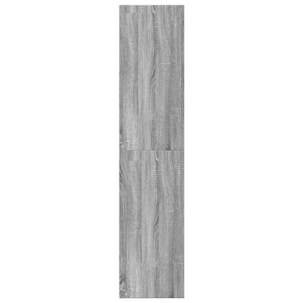Visoka komoda siva boja hrasta 45x41x185 cm konstruirano drvo