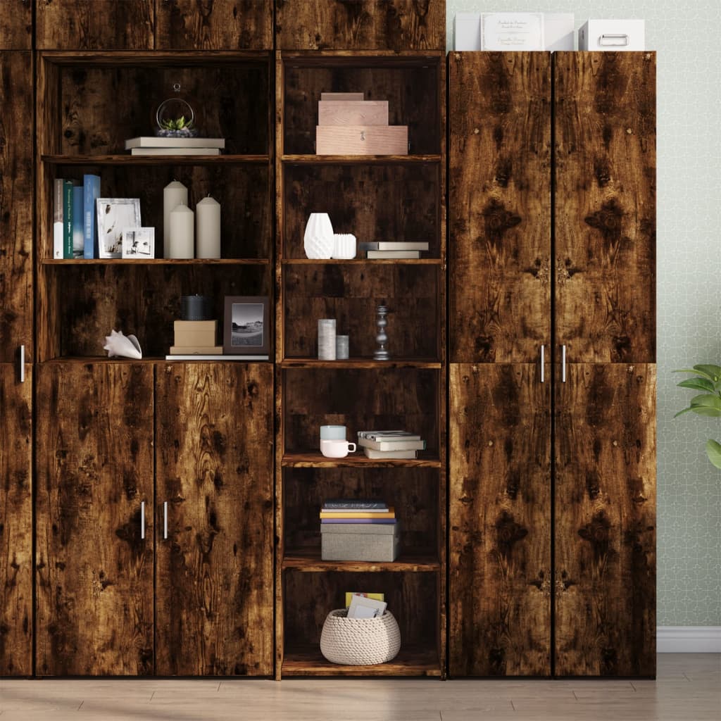 Visoka komoda boje hrasta 50 x 41 x 185 cm konstruirano drvo