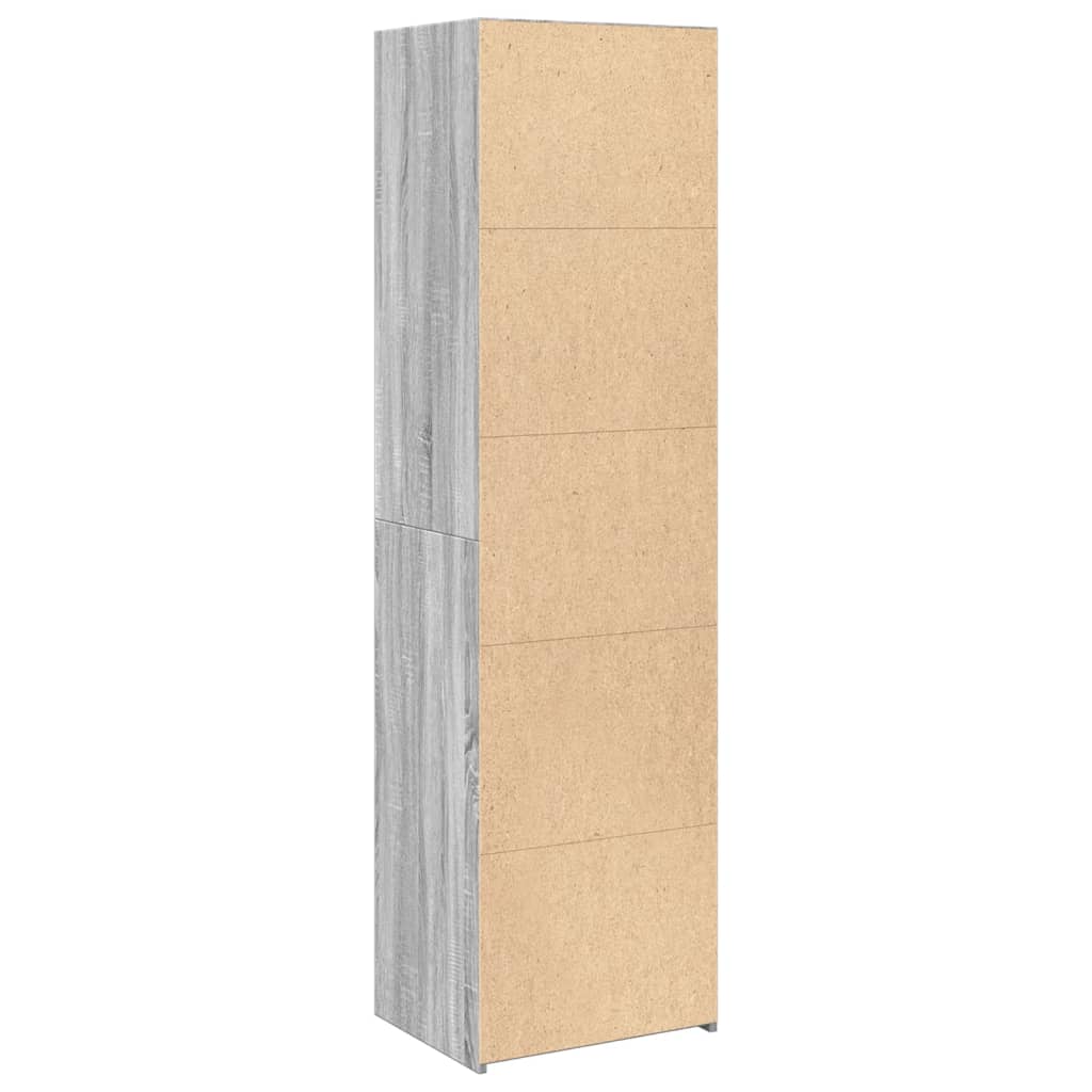 Visoka komoda boje hrasta 50 x 41 x 185 cm konstruirano drvo
