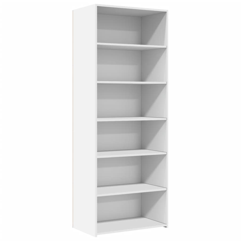 Visoka komoda bijela 70x41x185 cm od konstruiranog drva