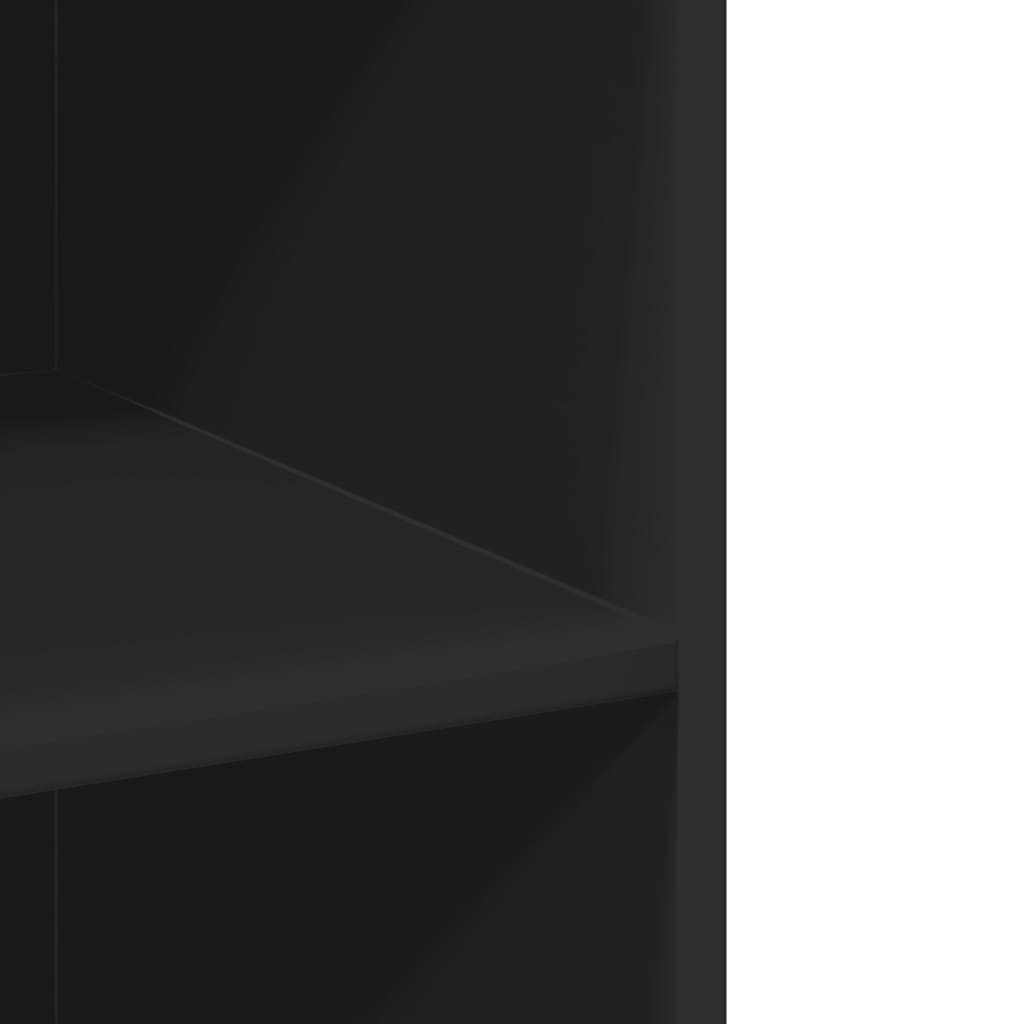 Visoka komoda crna 70x41x185 cm od konstruiranog drva