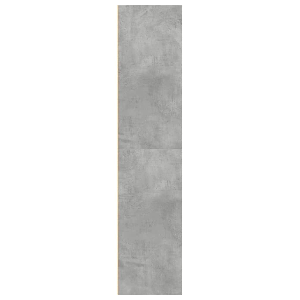 Visoka komoda siva betona 70x41x185 cm od konstruiranog drva