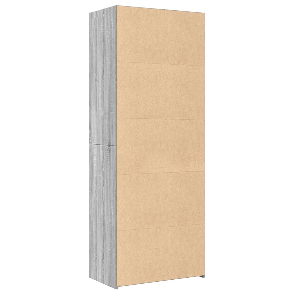 Visoka komoda siva sonome 70x41x185 cm od konstruiranog drva