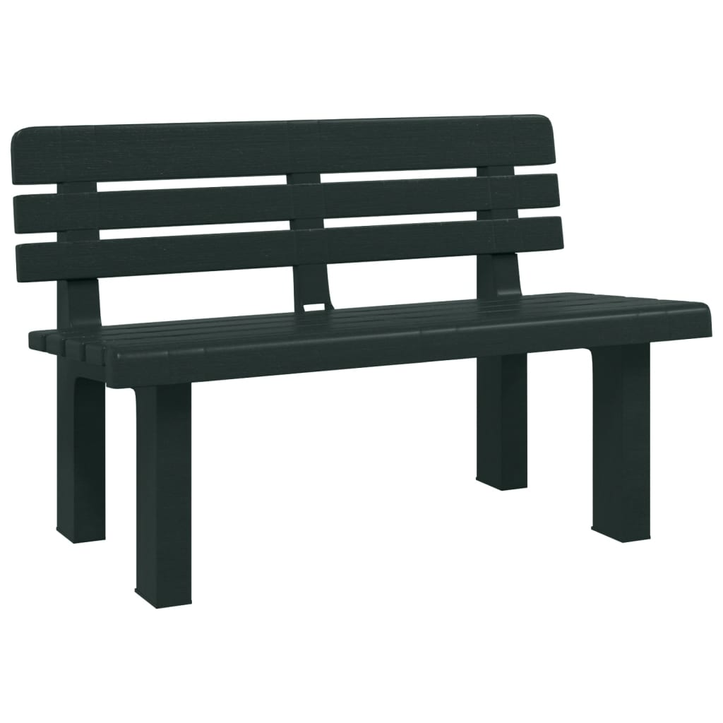 Vrtna klupa zelena 110 x 52 x 71 cm od polipropilena