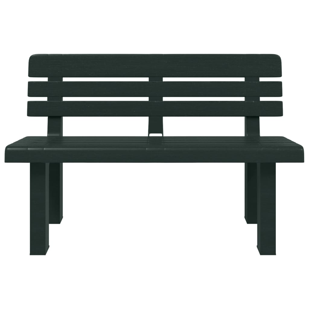 Vrtna klupa zelena 110 x 52 x 71 cm od polipropilena