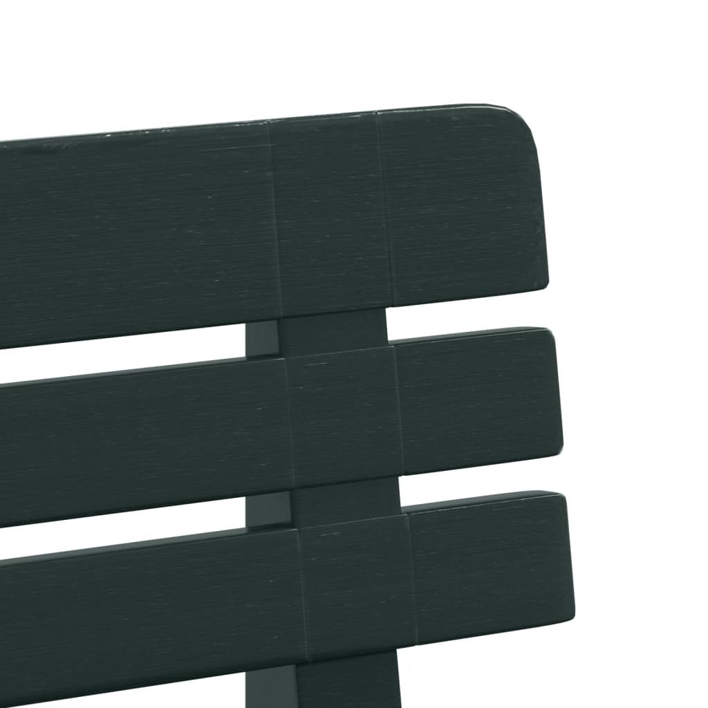 Vrtna klupa zelena 110 x 52 x 71 cm od polipropilena