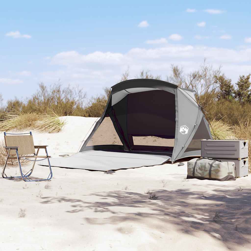 Šator za plažu za 2 osobe sivi vodootporni