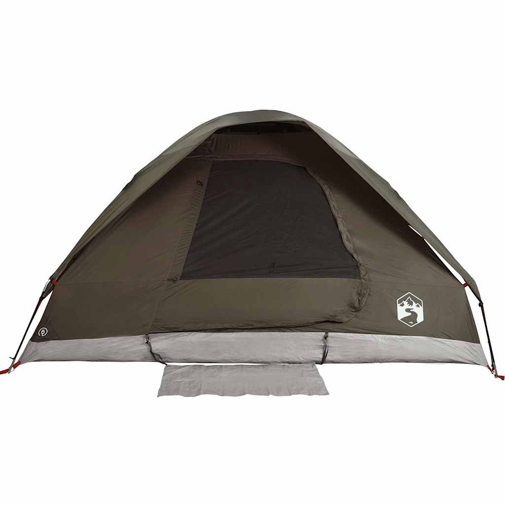 Kupolasti obiteljski šator za 6 osoba smeđi vodootporni