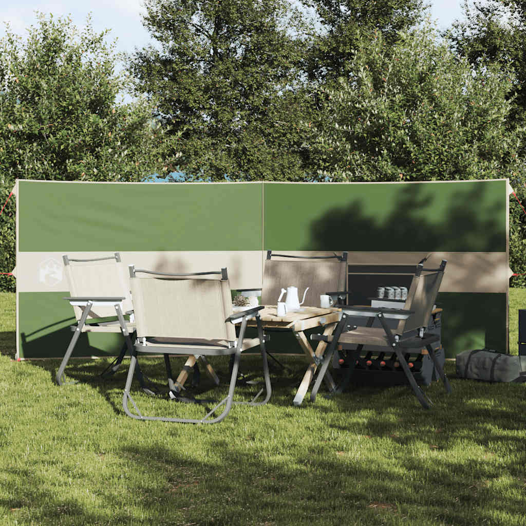 Kamperska vjetrobranska zaštita zelena 344 x 120 cm vodootporna